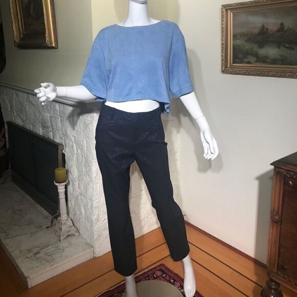 Halston Iconic Ultra-suede Cropped 70’s Top - Picture 3 of 5